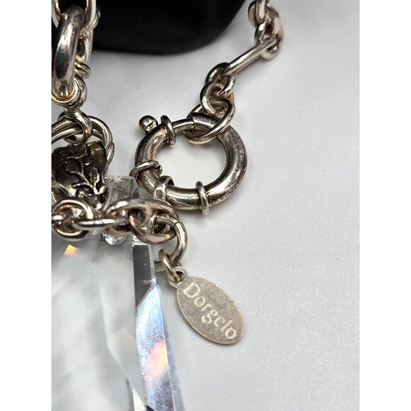 Dorgelo Sterling Chunky Long Necklace and Bracelet Fabulous - Picture 7 of 13